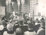 Bishop Carroll celebrating Mass for Msgr. William Barry's Golden Jubilee at St. Patrick's Parish in Miami Beach